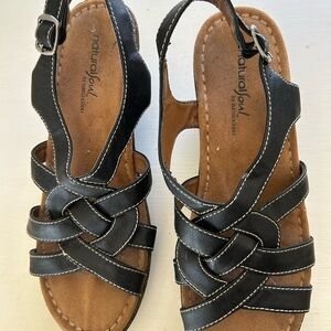 Naturalizer Brown Strappy Sandals